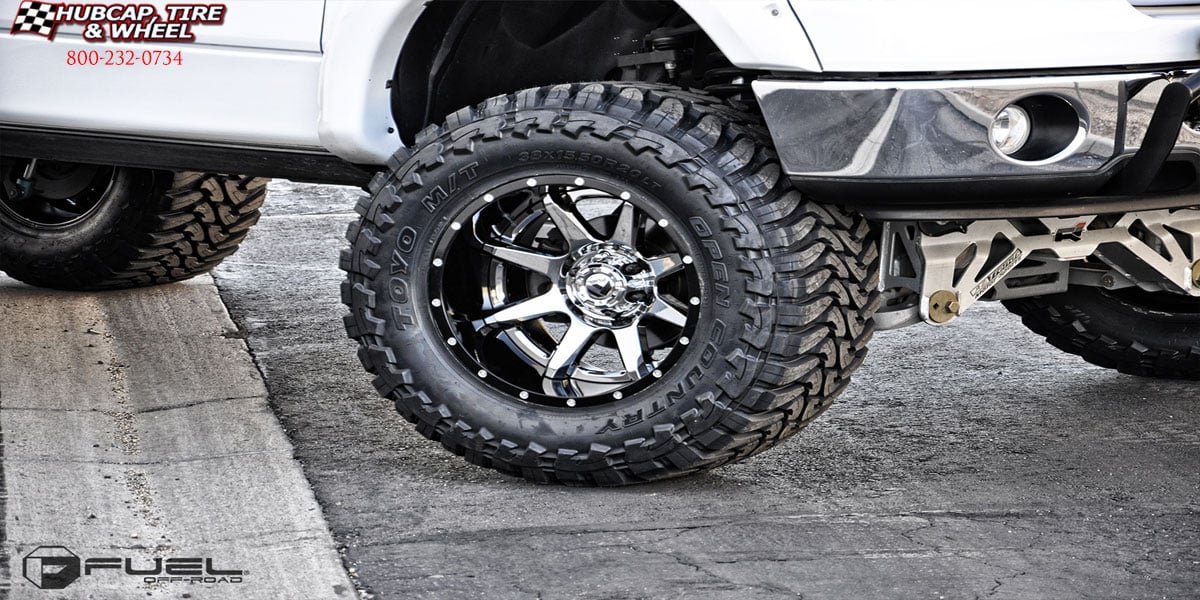 vehicle gallery/2018 ford f 150 fuel d247 rampage chrome center gloss black lip 20x12 custom aftermarket Chrome w/ Gloss Black Lip wheels and rims