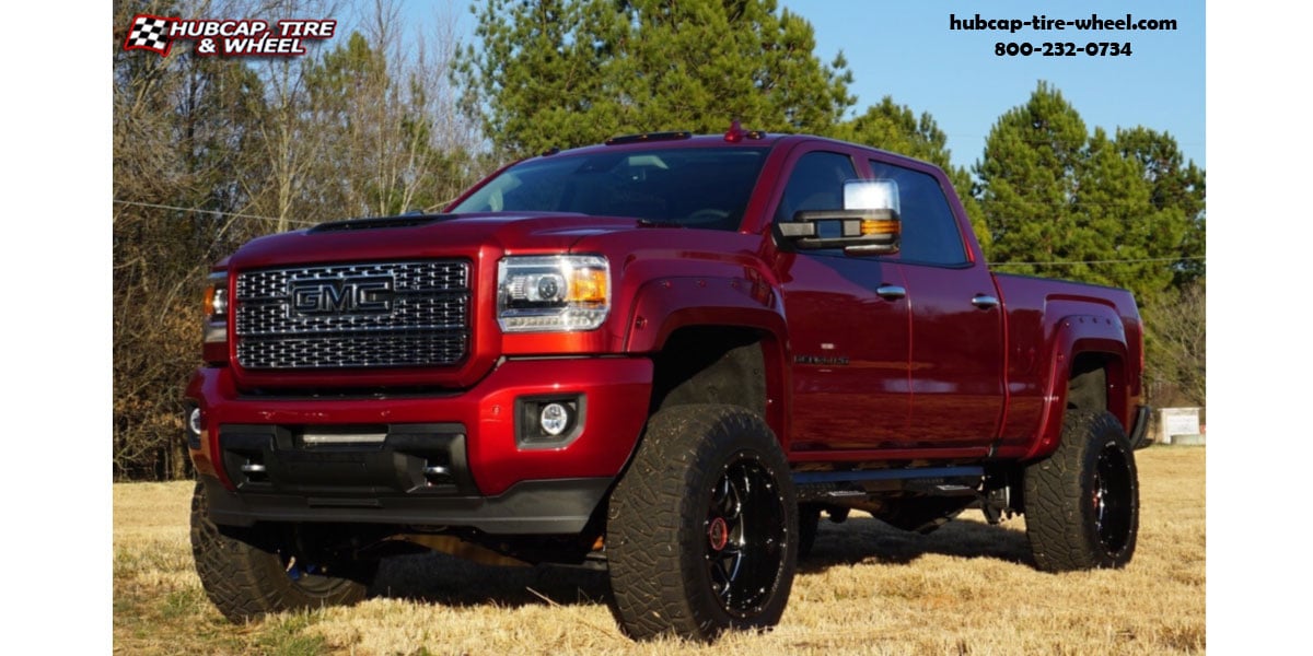 vehicle gallery/2018 gmc denali hd asanti offroad ab810 ballistic gloss black milled 22x12 custom aftermarket truck  Gloss Black Milled wheels and rims