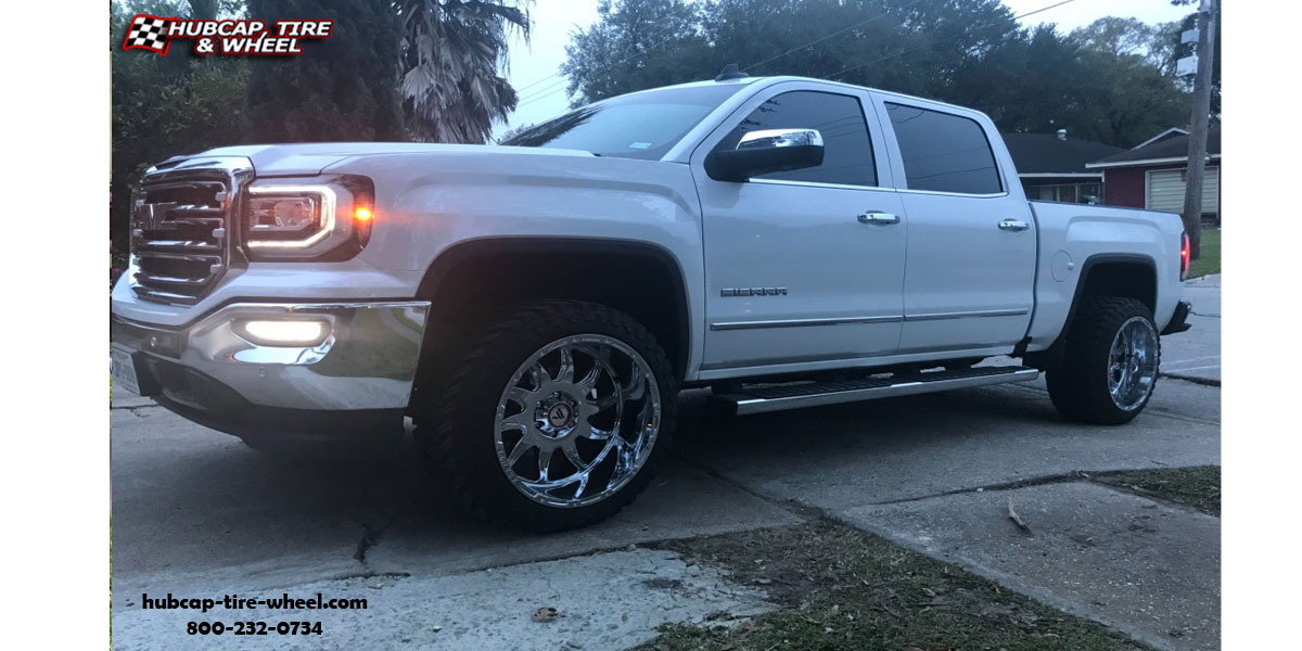 vehicle gallery/2018 gmc sierra asanti offroad ab810 ballistic chrome 22x12 custom aftermarket truck  Chrome wheels and rims