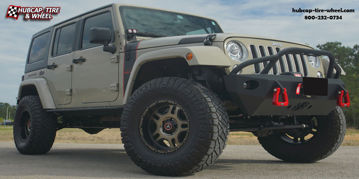vehicle gallery/2018 jeep wrangler asanti offroad ab809 enforcer matte black tinted clear 17x9 custom aftermarket truck  Matte Black w/ Tinted Clear wheels and rims