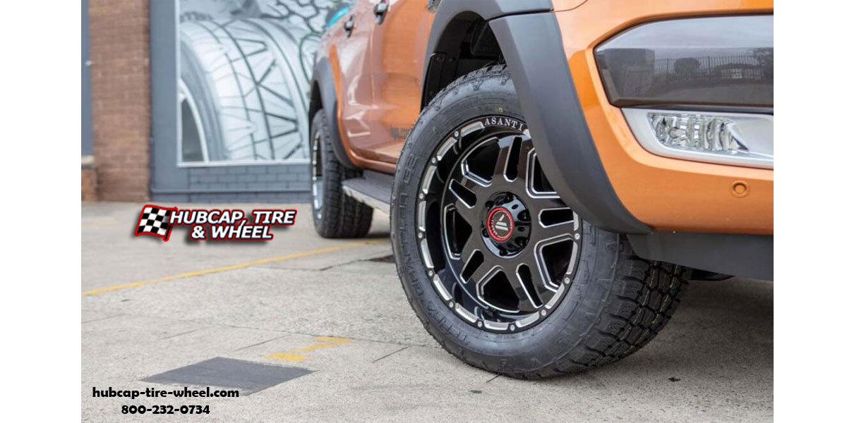 vehicle gallery/2019 ford ranger asanti offroad ab809 enforcer gloss black milled 20x12 custom aftermarket truck  Gloss Black Milled wheels and rims