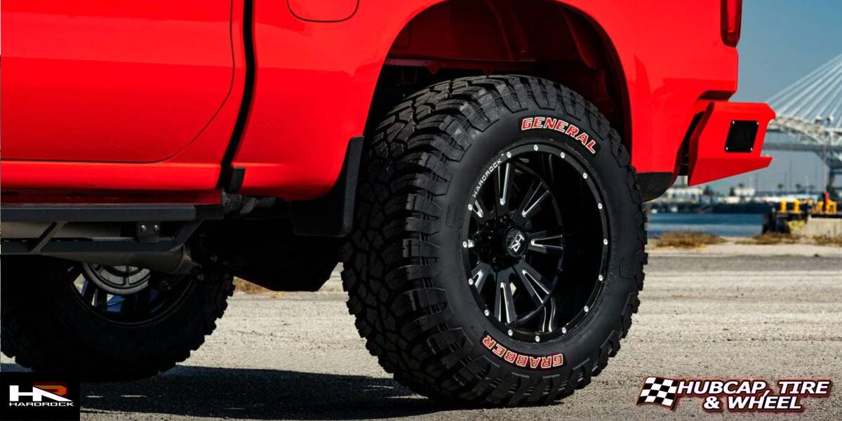 2020 chevy silverado rst hardrock offroad h503 spine xposed gloss black milled 20x12 custom aftermarket  Gloss Black Milled wheels and rims