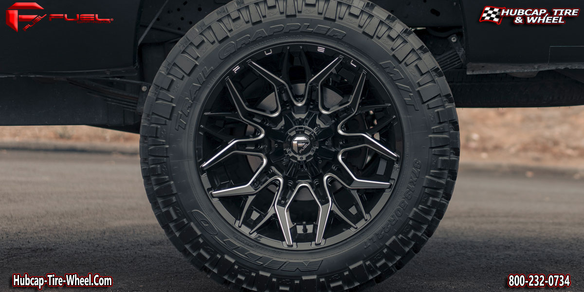 2020 ford f 250 super duty fuel d769 twitch gloss black milled 22x10 aftermarket custom rims wheels.html Gloss Black Milled wheels and rims