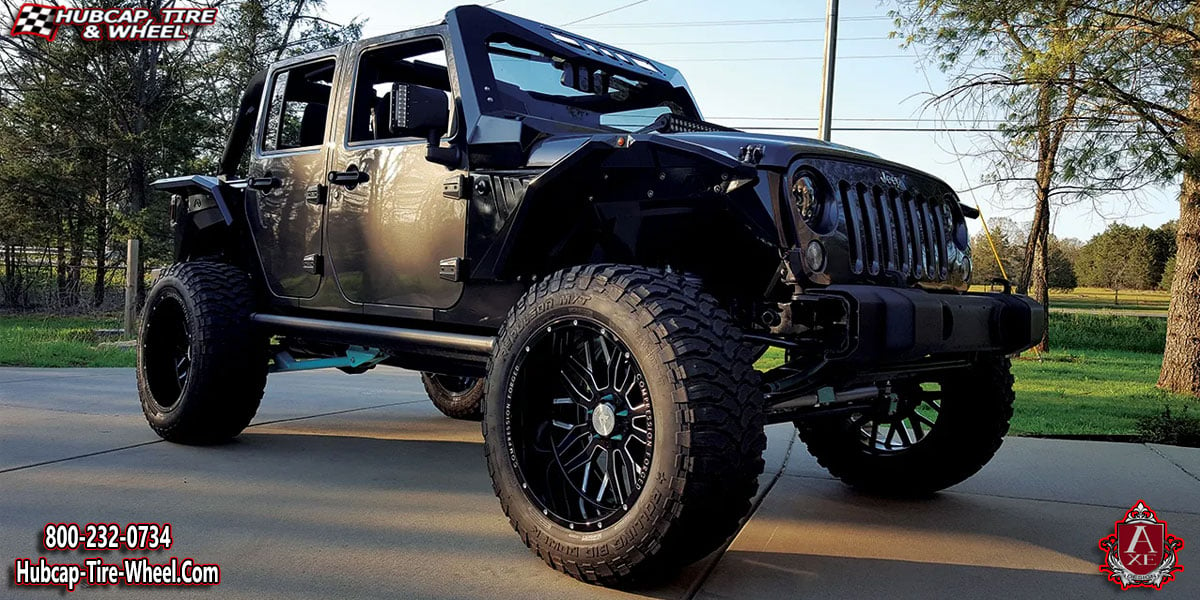 2020 jeep wrangler unlimited ax10 compression forged gloss black milled 22x14 custom wheels aftermarket rims.html Gloss Black Milled wheels and rims
