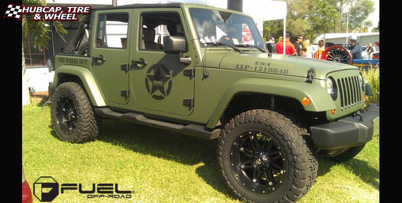 vehicle gallery/jeep wrangler fuel hostage d531 20X10  Matte Black wheels and rims