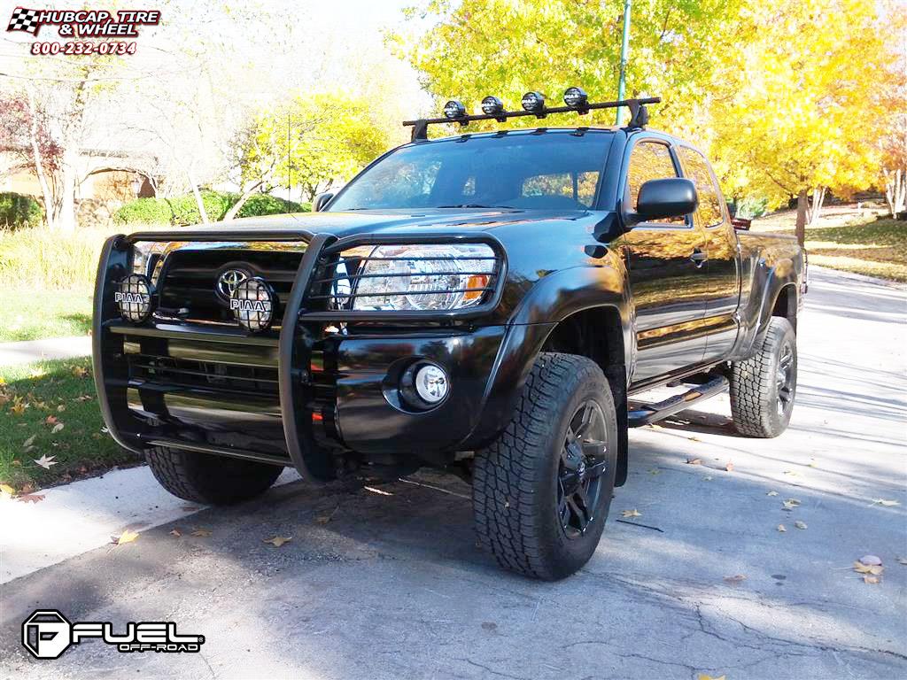 vehicle gallery/toyota tacoma fuel pump d515 0X0  Matte Black wheels and rims