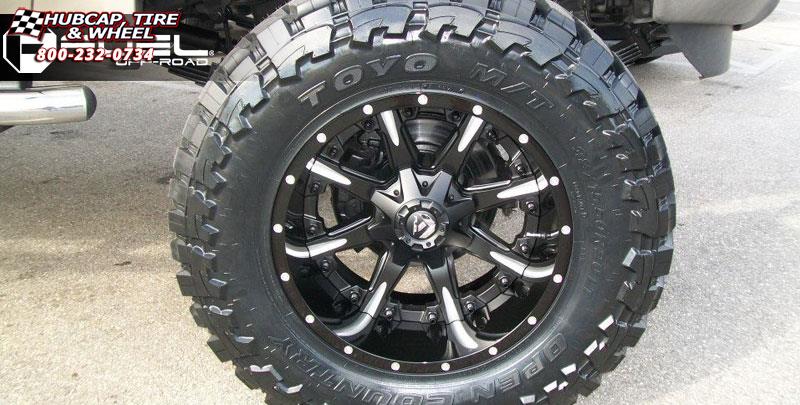 vehicle gallery/ford f 250 fuel nutz d251 20X12  Matte Black & Milled wheels and rims