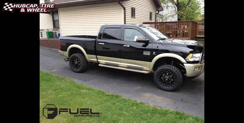 vehicle gallery/dodge 2500 fuel krank d517 18X9  Matte Black & Milled wheels and rims