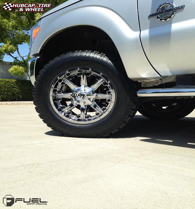 vehicle gallery/ford f 250 fuel nutz d540 0X0  Chrome wheels and rims