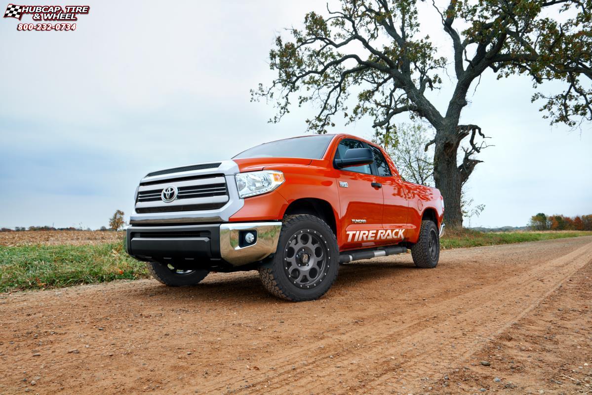 vehicle gallery/2015 toyota tundra xd series xd126 enduro pro x  Matte Gray and Black Ring wheels and rims