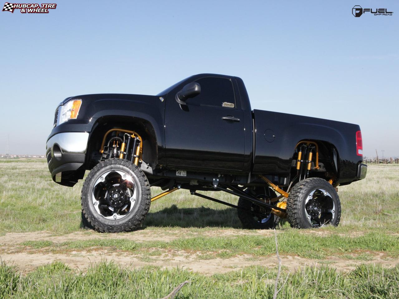 vehicle gallery/chevrolet silverado fuel havok d549 20X12  Gloss Black Machined w/ Machined Lip wheels and rims