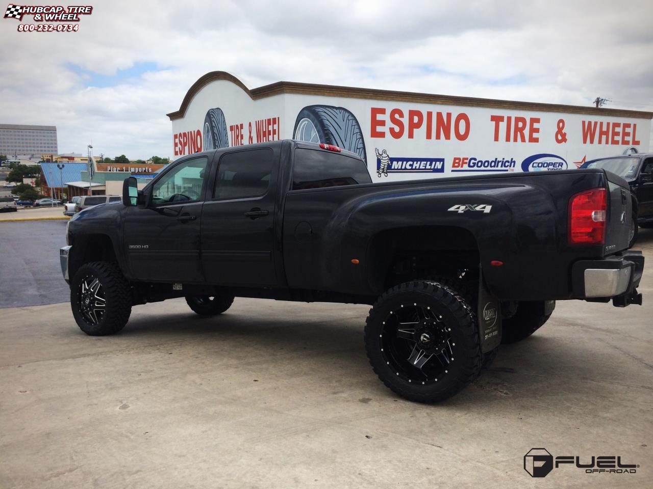 vehicle gallery/chevrolet silverado fuel full blown dually front d254 0X0  Custom wheels and rims