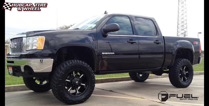 vehicle gallery/gmc sierra 1500 4wd fuel dune d523 0X0  Black & Milled wheels and rims