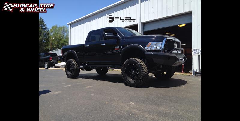 vehicle gallery/dodge ram 2500 fuel throttle d513 0X0  Matte Black & Milled wheels and rims