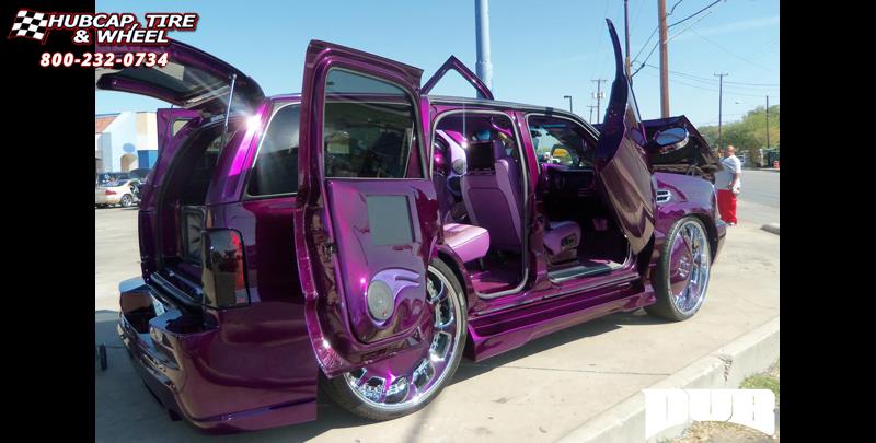 vehicle gallery/cadillac escalade dub x 37 30X10  Chrome wheels and rims