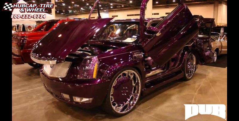 vehicle gallery/cadillac escalade dub x 37 30X10  Chrome wheels and rims