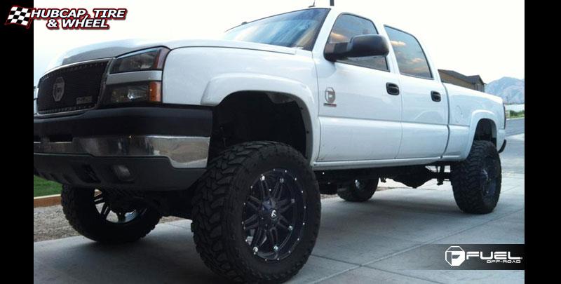 vehicle gallery/chevrolet silverado 1500 fuel hostage d531 22X10  Matte Black wheels and rims