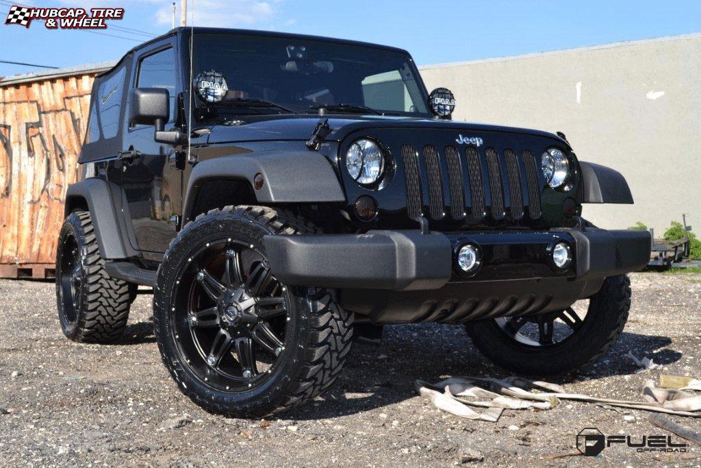 vehicle gallery/jeep wrangler fuel hostage d531 0X0  Matte Black wheels and rims