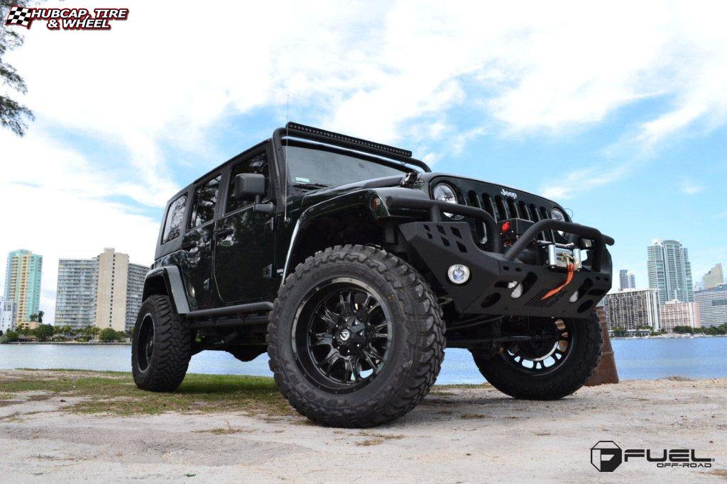 vehicle gallery/jeep wrangler fuel throttle d513 0X0  Matte Black & Milled wheels and rims
