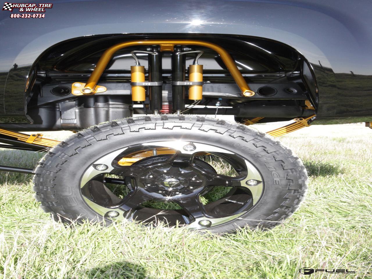 vehicle gallery/chevrolet silverado fuel havok d549 20X12  Gloss Black Machined w/ Machined Lip wheels and rims