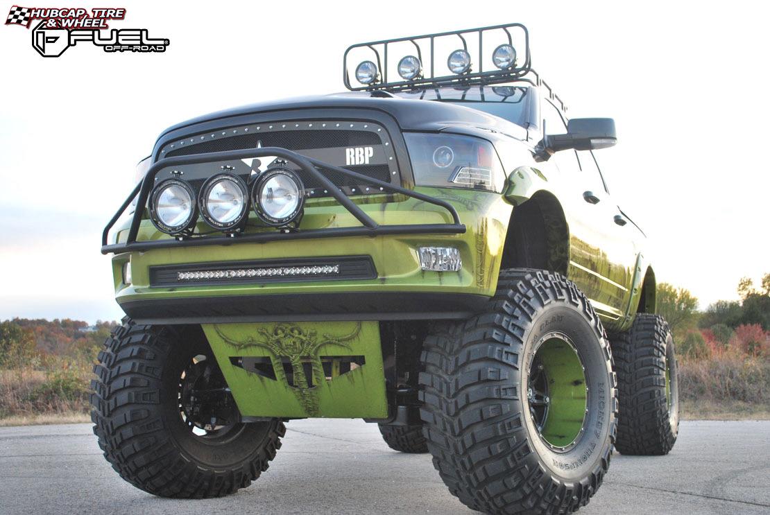 vehicle gallery/dodge ram fuel hostage d531 0X0  Matte Black wheels and rims