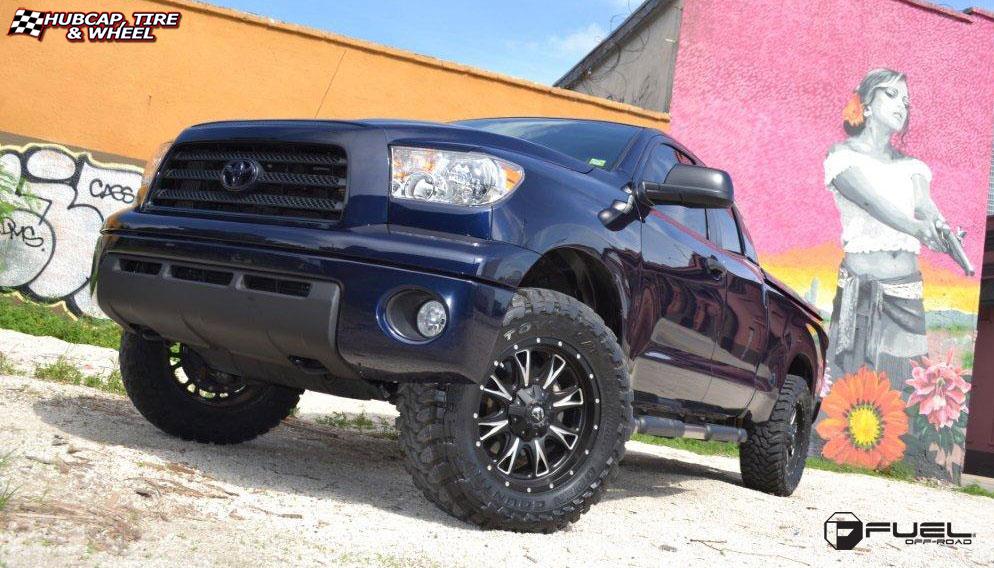 vehicle gallery/toyota tundra fuel throttle d513 0X0  Matte Black & Milled wheels and rims