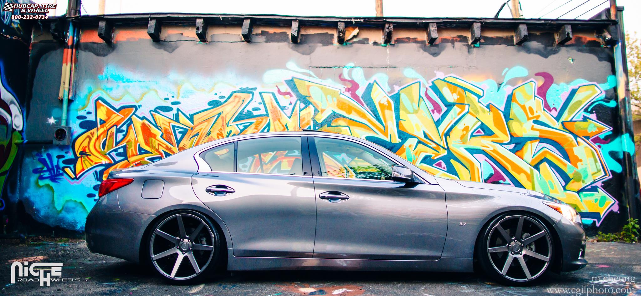 vehicle gallery/infiniti q50 niche verona m149 20x105  Anthracite wheels and rims