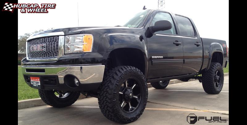 vehicle gallery/gmc sierra 1500 4wd fuel dune d523 0X0  Black & Milled wheels and rims