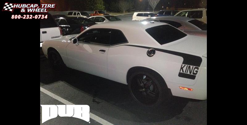 vehicle gallery/dodge challenger dub drone 6 s190 22 inch  Matte Black wheels and rims