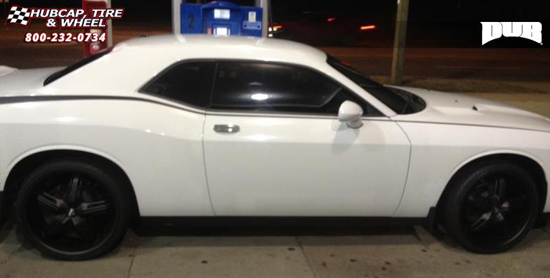 vehicle gallery/dodge challenger dub drone 6 s190 22 inch  Matte Black wheels and rims