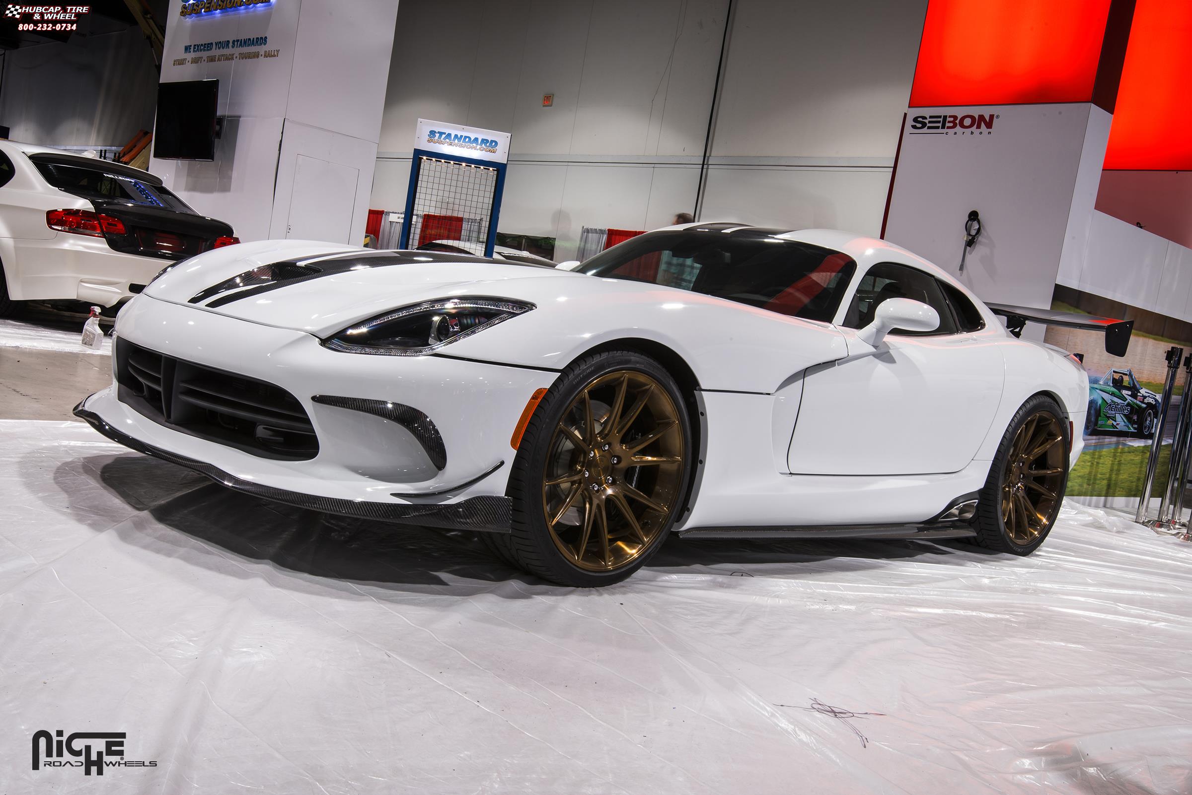 vehicle gallery/dodge viper niche vicenza 20x105  Brushed | Transparent Copper 1 wheels and rims