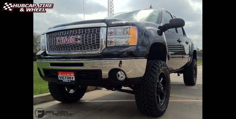 vehicle gallery/gmc sierra 1500 4wd fuel dune d523 0X0  Black & Milled wheels and rims