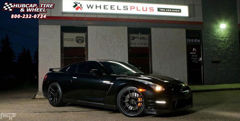 vehicle gallery/nissan gt r black edition niche targa 20x95  Gloss Black wheels and rims