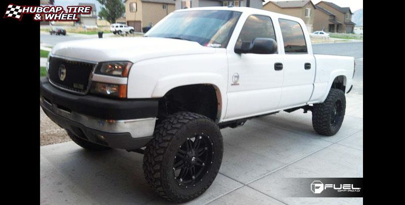 vehicle gallery/chevrolet silverado 1500 fuel hostage d531 22X10  Matte Black wheels and rims