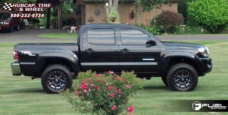 vehicle gallery/toyota tacoma fuel boost d534 17X9  Matte Black & Milled wheels and rims