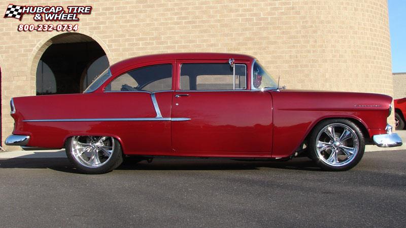 vehicle gallery/1955 chevrolet bel air foose nitrous se f300  Chrome wheels and rims