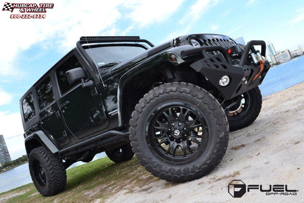 vehicle gallery/jeep wrangler fuel throttle d513 0X0  Matte Black & Milled wheels and rims