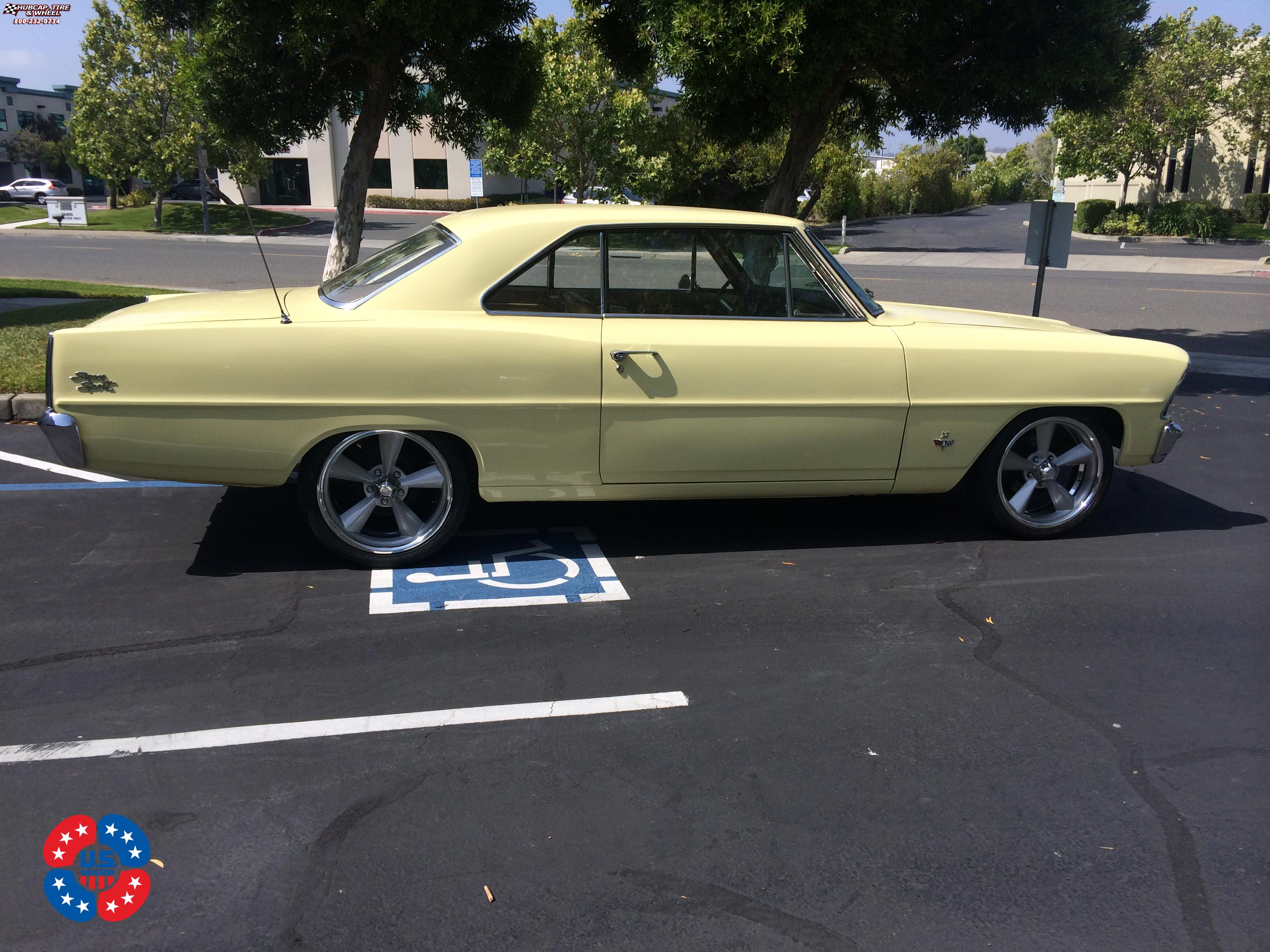 vehicle gallery/chevrolet nova us mags standard u105 18X7  Silver & Machined wheels and rims