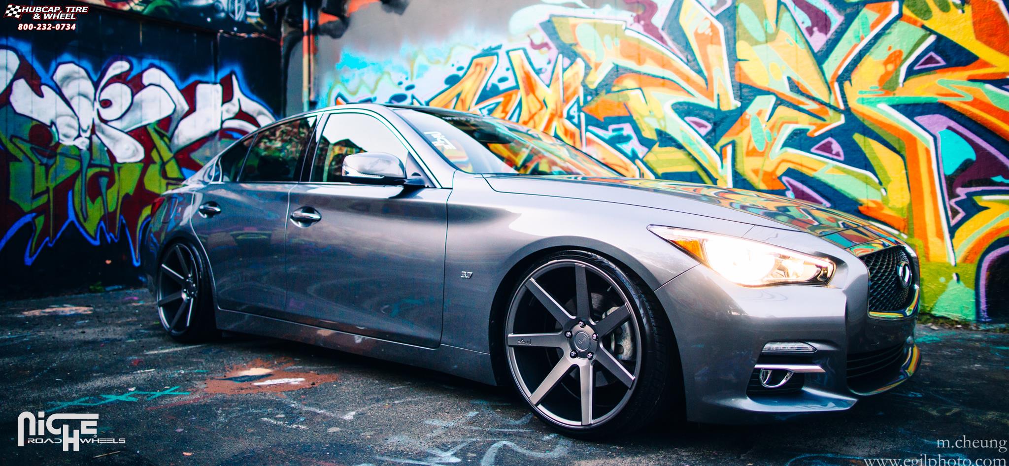 vehicle gallery/infiniti q50 niche verona m149 20x105  Anthracite wheels and rims