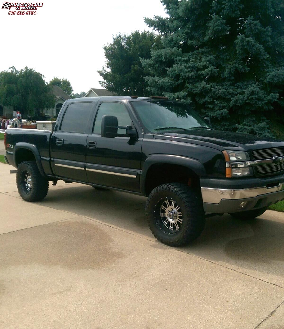 vehicle gallery/chevrolet silverado 2500 xd series xd795 hoss 18x9  Gloss Black Machined wheels and rims