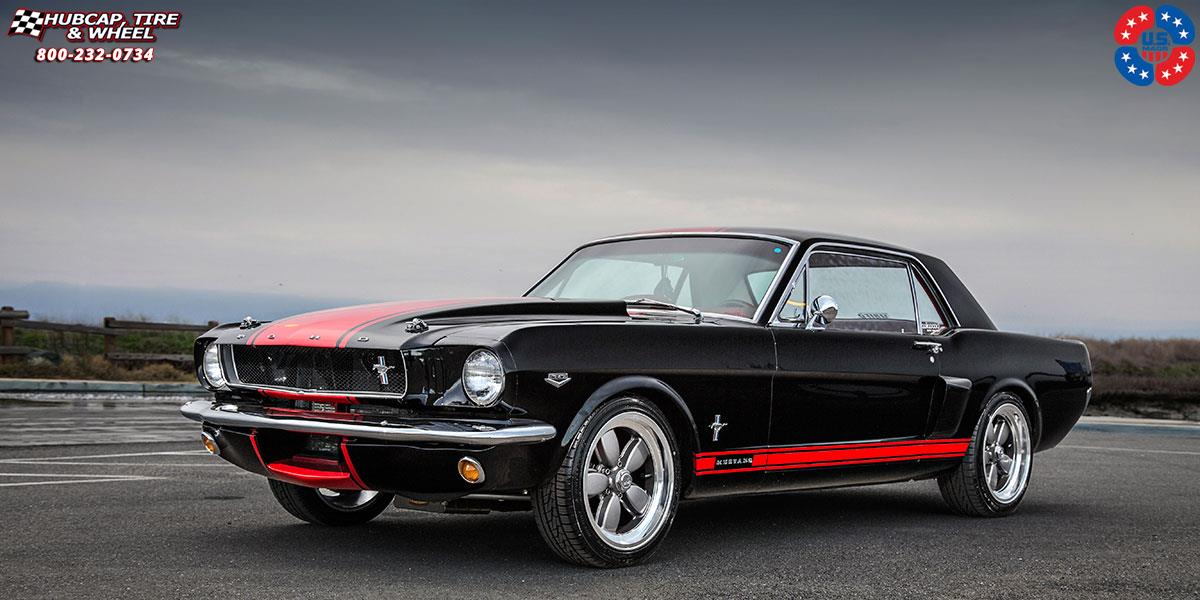 vehicle gallery/ford mustang us mags 200s u115 17X7  Textured Gun Metal w/ Diamond Cut Lip wheels and rims