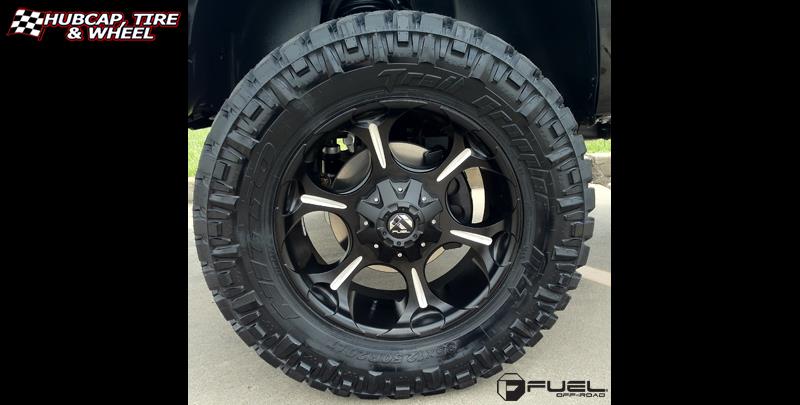 vehicle gallery/gmc sierra 1500 4wd fuel dune d523 0X0  Black & Milled wheels and rims