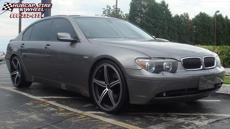 vehicle gallery/2009 bmw 745i foose speed f136  Black  Machined wheels and rims