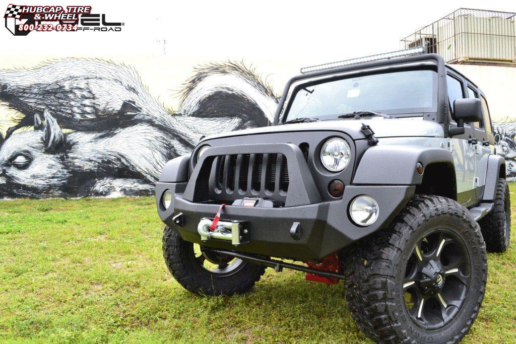 vehicle gallery/jeep wrangler fuel dune d523 0X0  Black & Milled wheels and rims