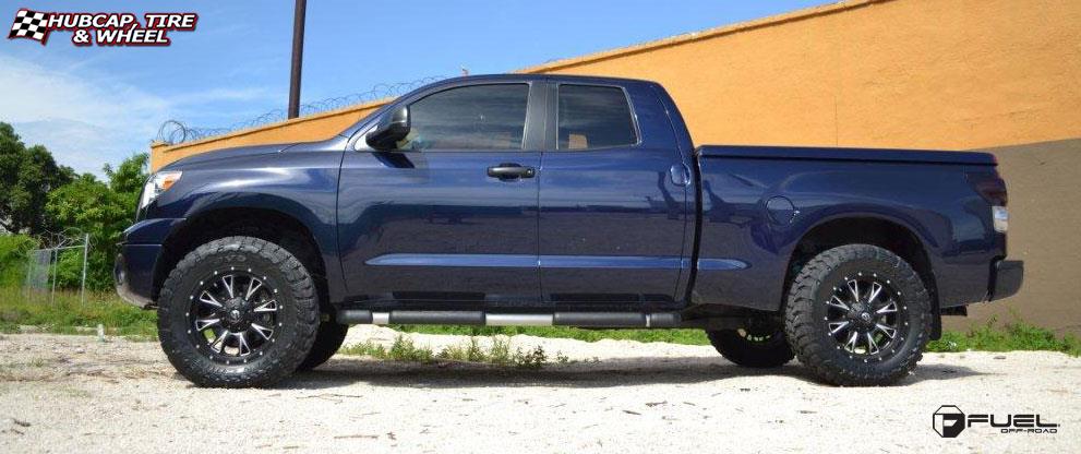 vehicle gallery/toyota tundra fuel throttle d513 0X0  Matte Black & Milled wheels and rims