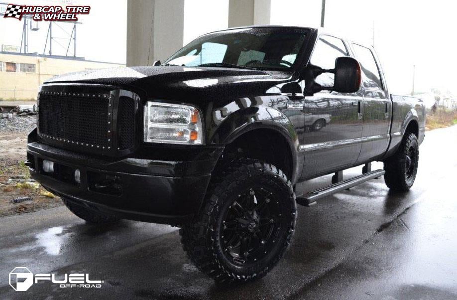 vehicle gallery/ford f 250 fuel hostage d531 0X0  Matte Black wheels and rims