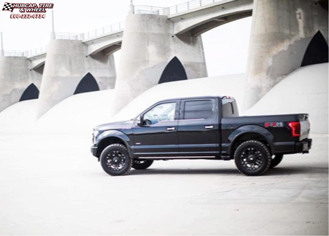 vehicle gallery/ford f 150 xd series xd778 monster x  Matte Black wheels and rims