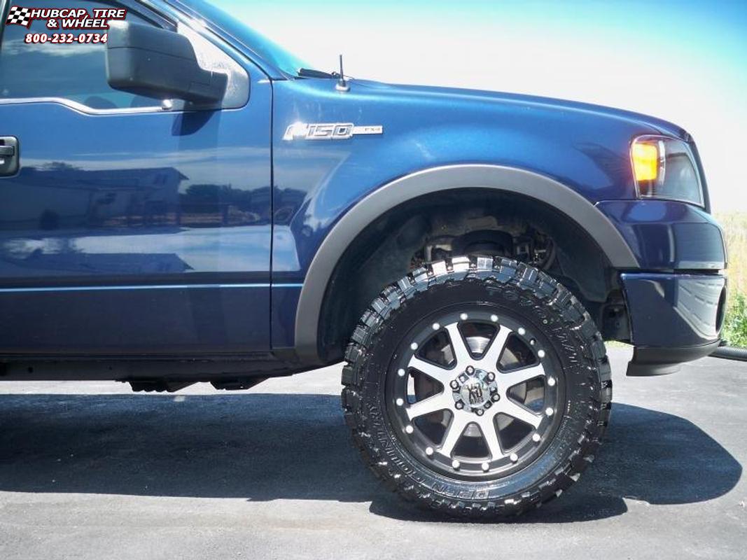 vehicle gallery/2006 ford f 150 xd series xd798 addict  Matte Black Machined wheels and rims