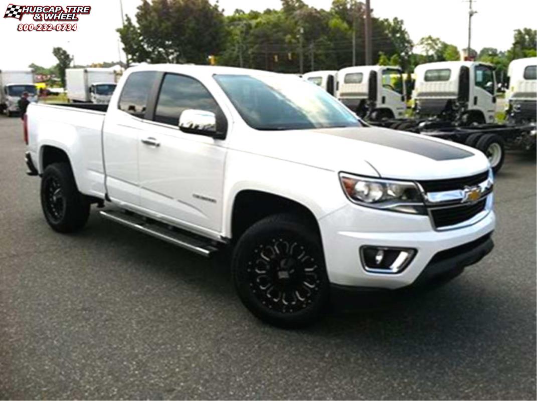 vehicle gallery/chevrolet colorado xd series xd806 bomb x  Gloss Black Milled wheels and rims