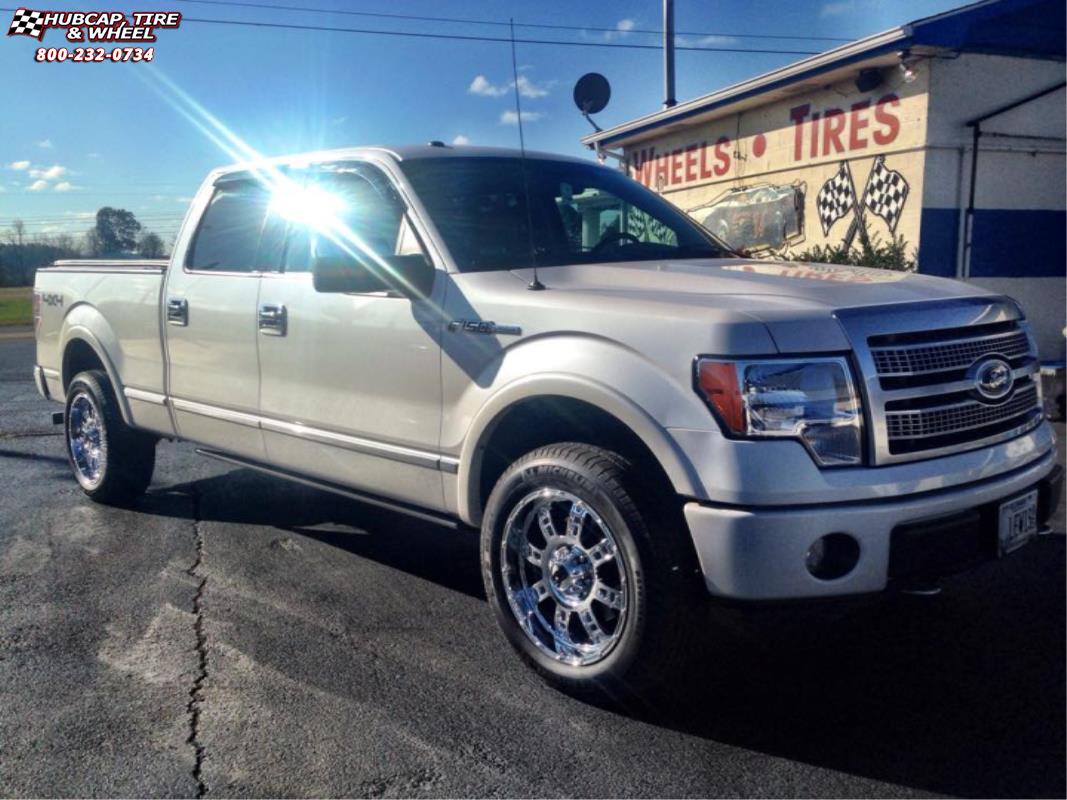 vehicle gallery/ford f 150 xd series xd809 riot x  Chrome wheels and rims